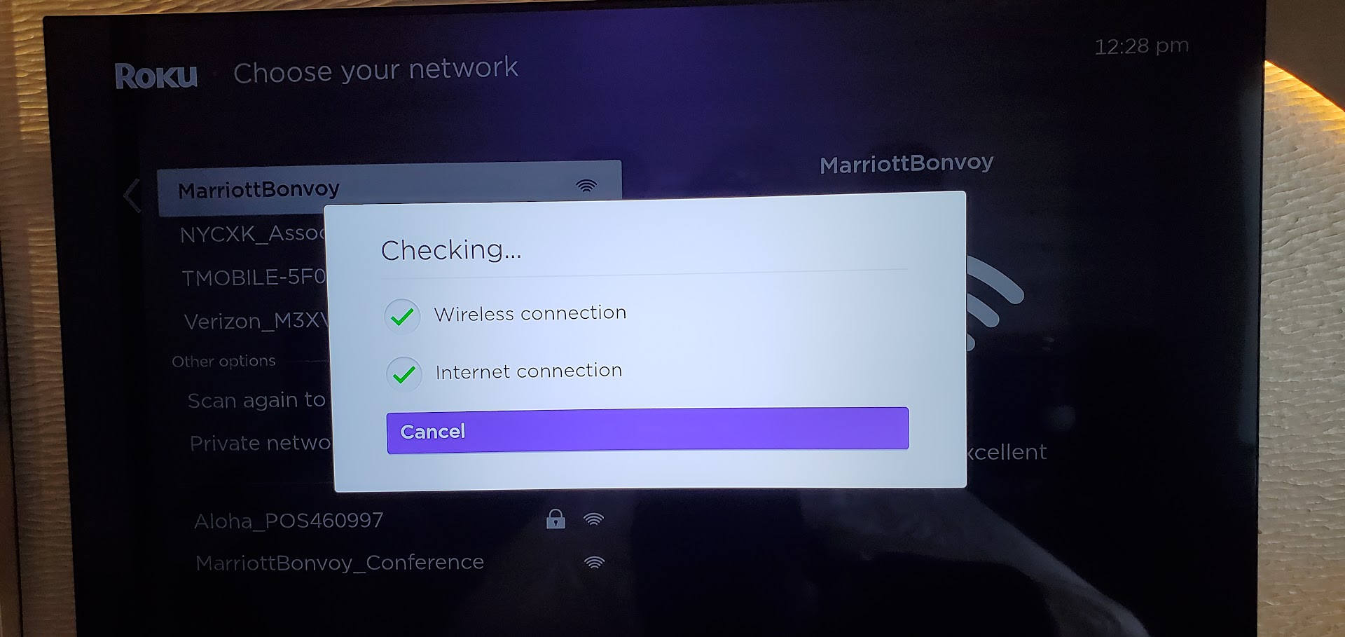 Roku Wireless and Internet Connection Verified