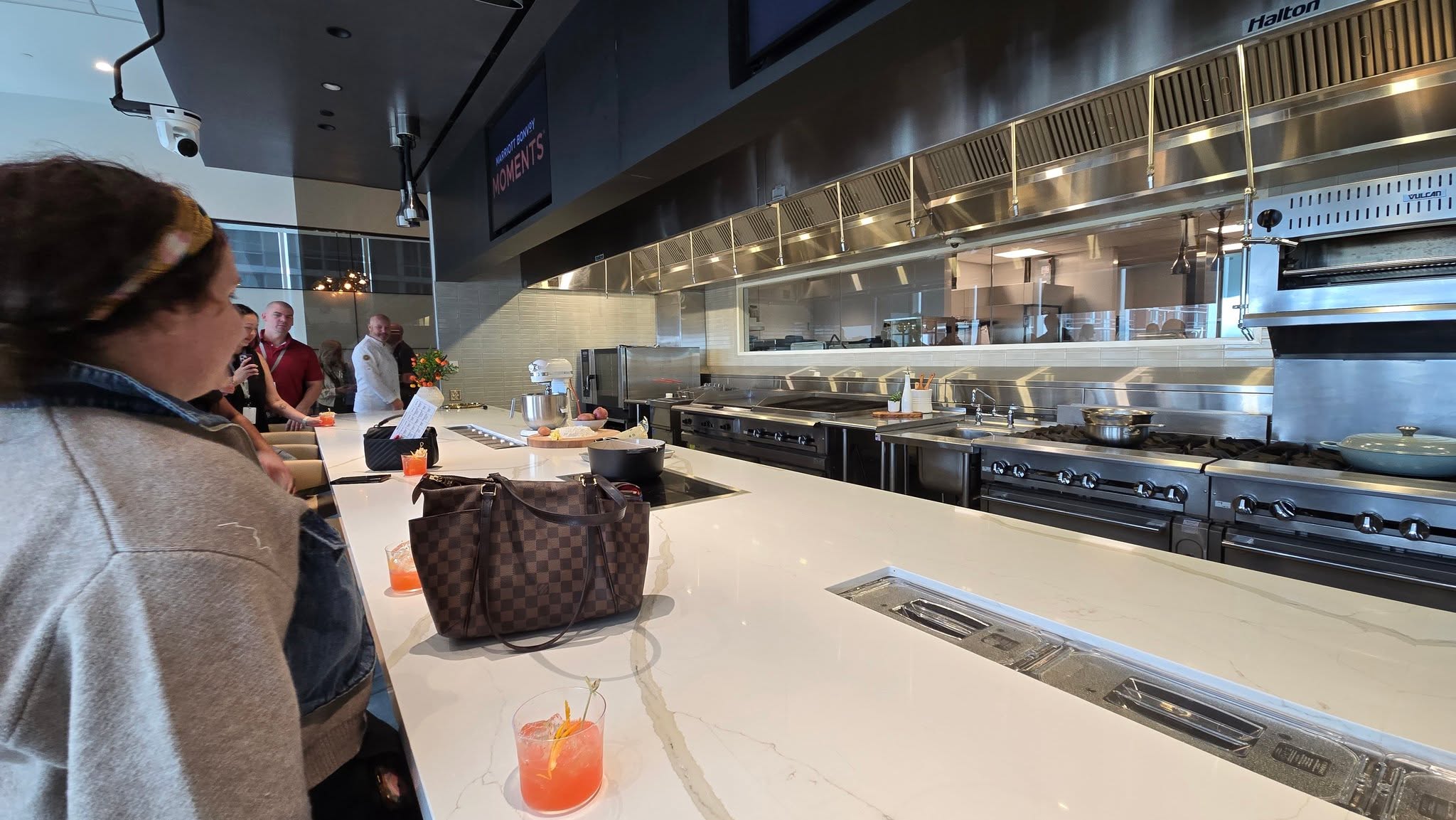 Marriott Corporate Culinary Test Kitchen with Halton Commercial Hood and Vulcan Ranges