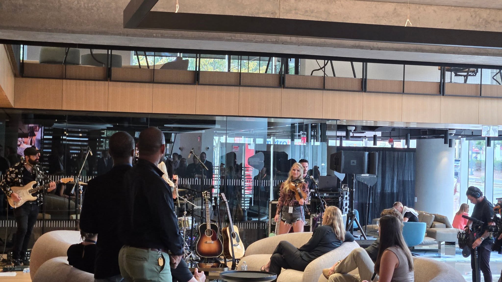 Live Band and Violinist Performing at Marriott HQ Evening Reception