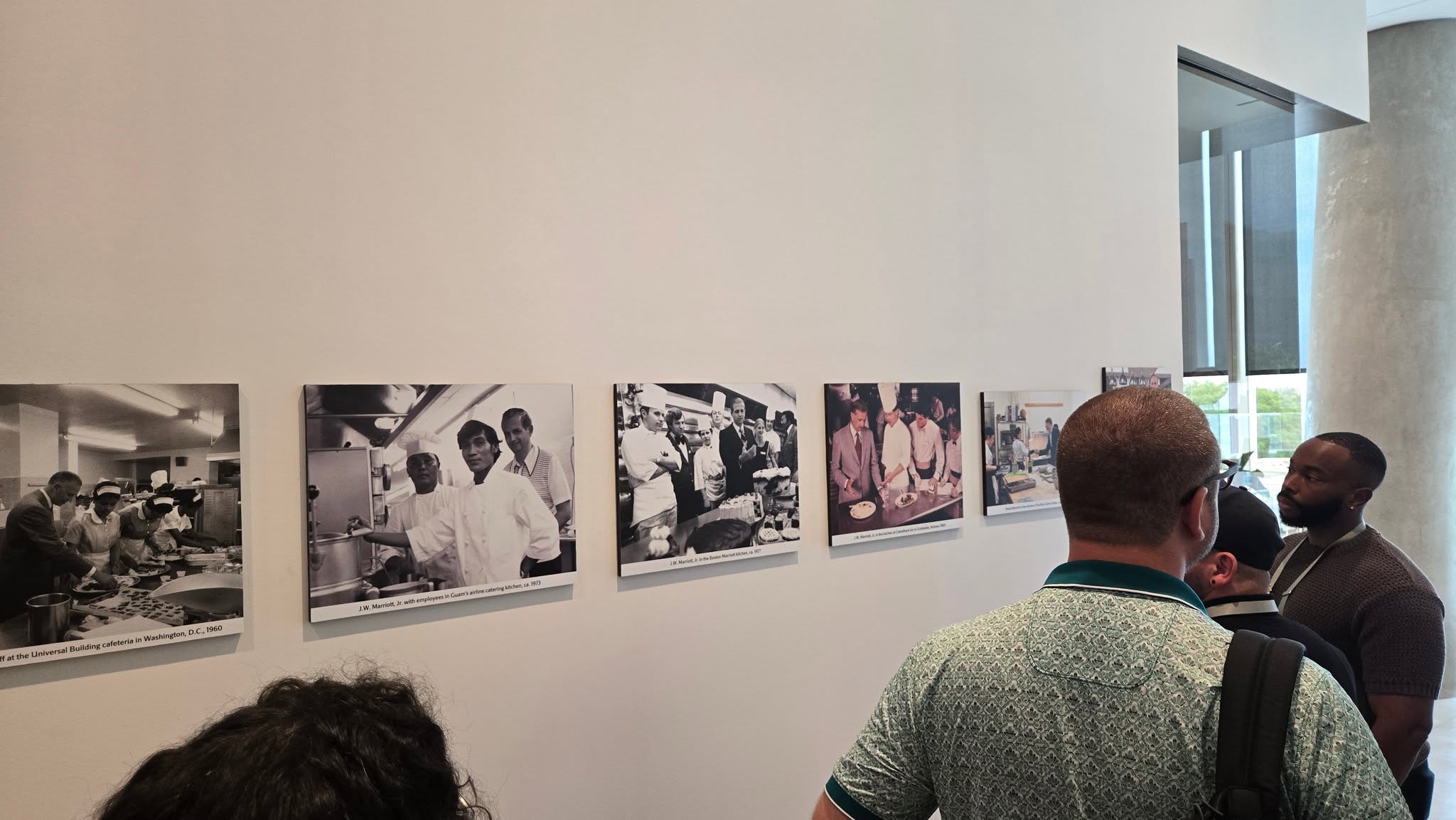 Marriott Historical Photo Gallery Wall Celebrating Decades of Hospitality