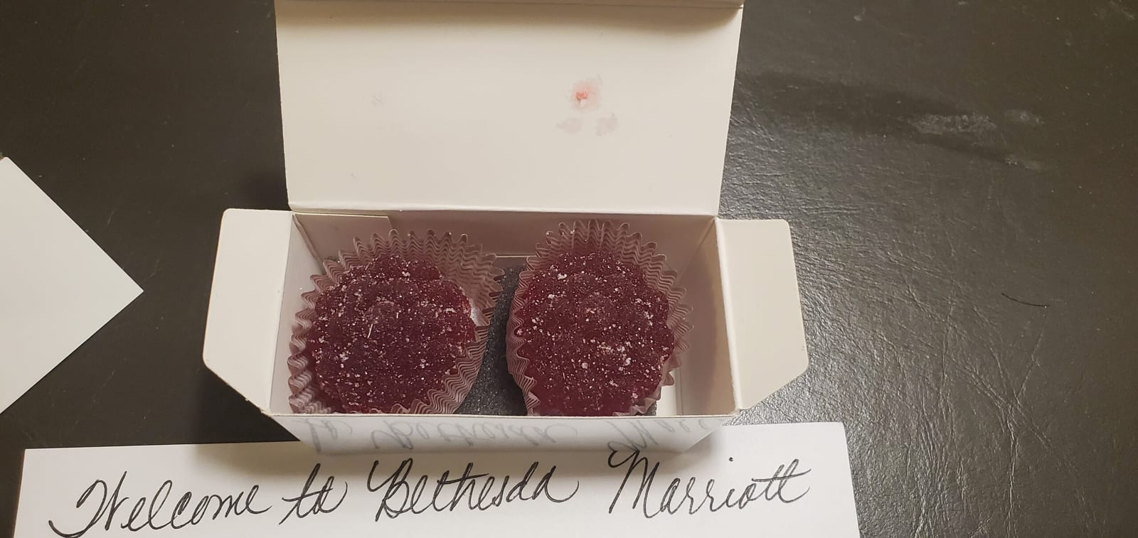 Bethesda Marriott Ambassador Elite welcome sweets