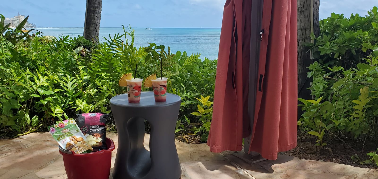 Cabana #1 Interior and Tropical Refreshments