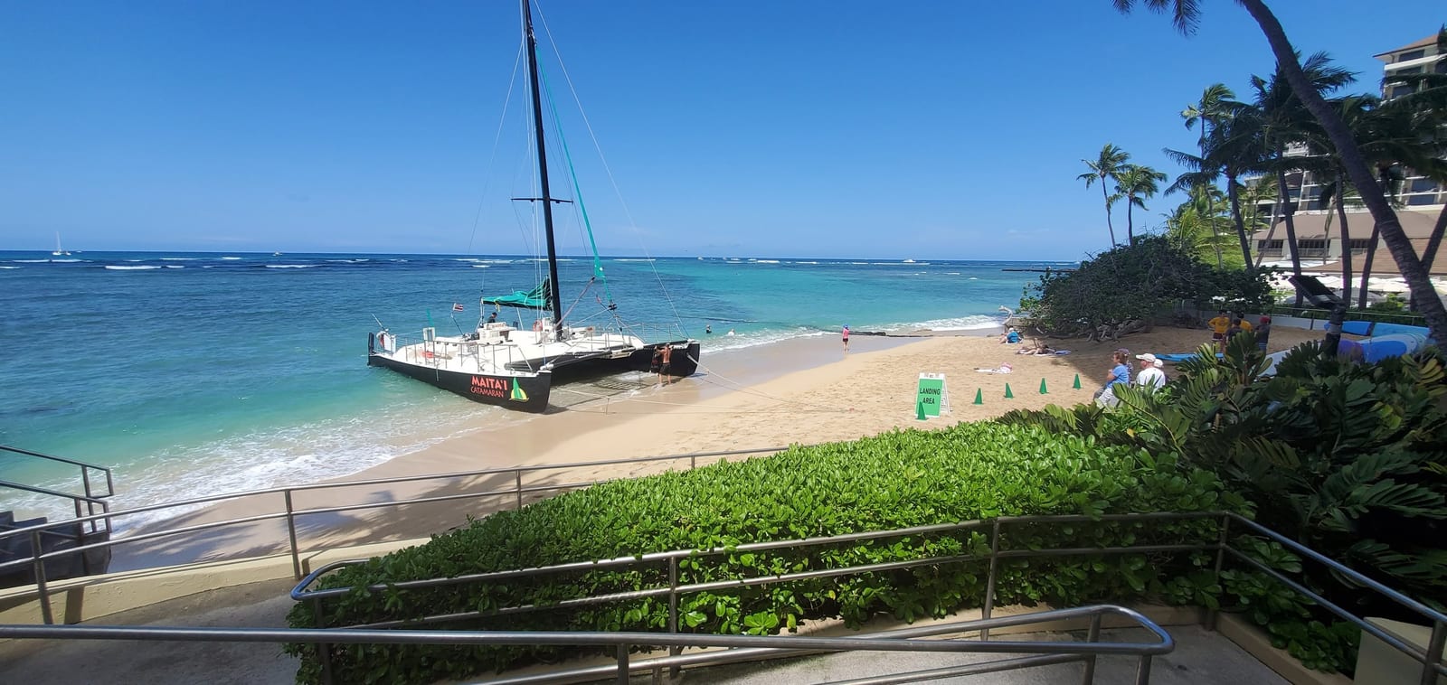 Mai Tai Catamaran Beach Launch Directly Outside the Sheraton
